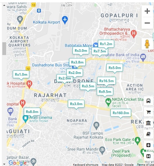 Land for Sale Kolkata Map Search