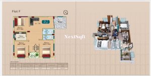 Basilica Nest Flat F 3BHk 817 SQft Carpet